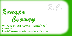 renato csomay business card